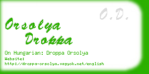 orsolya droppa business card
